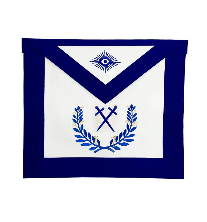 SENTINEL BLUE LODGE OFFICER APRON - ROYAL BLUE WREATH EMBROIDERY (4)