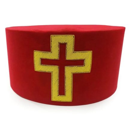 SIR KNIGHT KNIGHTS TEMPLAR COMMANDERY CROWN CAP - RED PASSION CROSS (1)