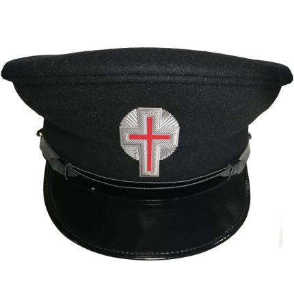 SIR KNIGHT KNIGHTS TEMPLAR COMMANDERY FATIGUE CAP - BLACK SILVER (3)