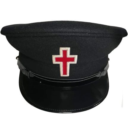 SIR KNIGHT KNIGHTS TEMPLAR COMMANDERY FATIGUE CAP - BLACK SILVER (4)