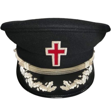 SIR KNIGHT KNIGHTS TEMPLAR COMMANDERY FATIGUE CAP - SILVER VINEWORK (1