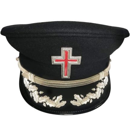 SIR KNIGHT KNIGHTS TEMPLAR COMMANDERY FATIGUE CAP - SILVER VINEWORK (1 (4)