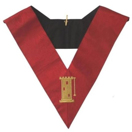 TOUR GUARD 18TH DEGREE SCOTTISH RITE COLLAR - RED MOIRE (2)