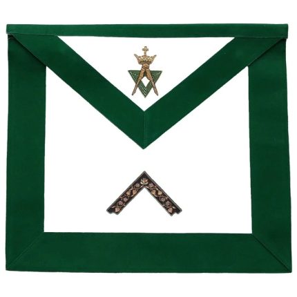 WORSHIPFUL MASTER ALLIED MASONIC DEGREES APRON - GREEN VELVET