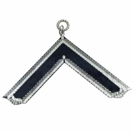 WORSHIPFUL MASTER BLUE LODGE OFFICER COLLAR JEWEL - DARK BLUE & SILVER