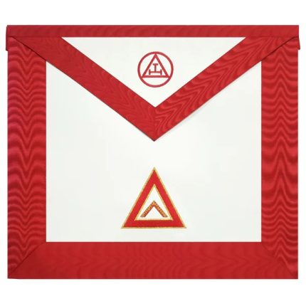 WORSHIPFUL MASTER CHAPTER OFFICER APRON - RED MACHINE EMBROIDERY (1)