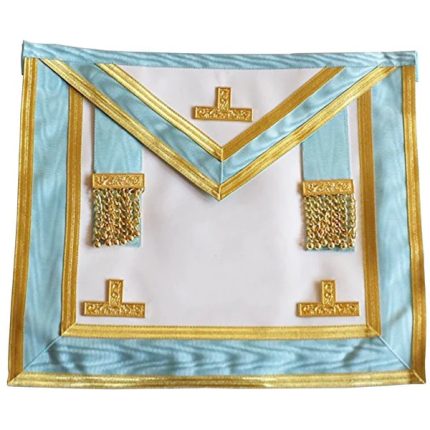 WORSHIPFUL MASTER PAST MASTER BLUE LODGE CANADA REGULATION APRON - SKY BLUE MOIRE (2)