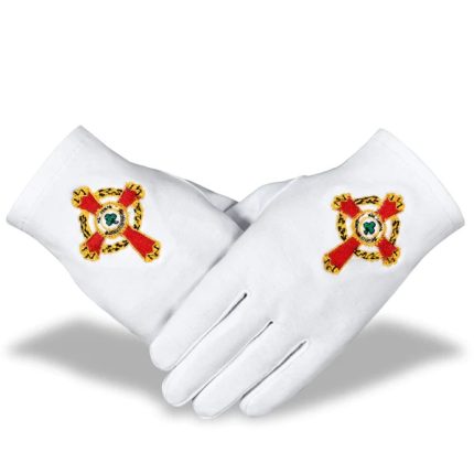 33RD DEGREE SCOTTISH RITE GLOVE - WHITE PURE COTTON (1)