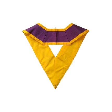 96TH DEGREE MEMPHIS MISRAIM FRENCH REGULATION COLLAR - PURPLE (1)