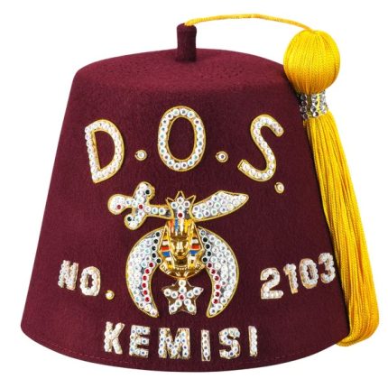 DAUGHTERS OF SPHINX FEZ HAT - RHINESTONES (ROW OPTIONS) (2)