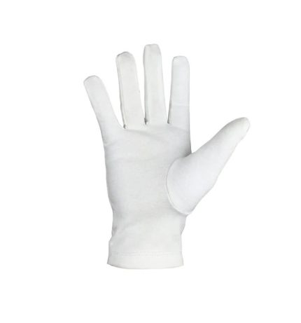 ROYAL ANTEDILUVIAN ORDER OF BUFFALOES R.A.O.B. GLOVE - WHITE COTTON WITH RED, BLUE & (1)