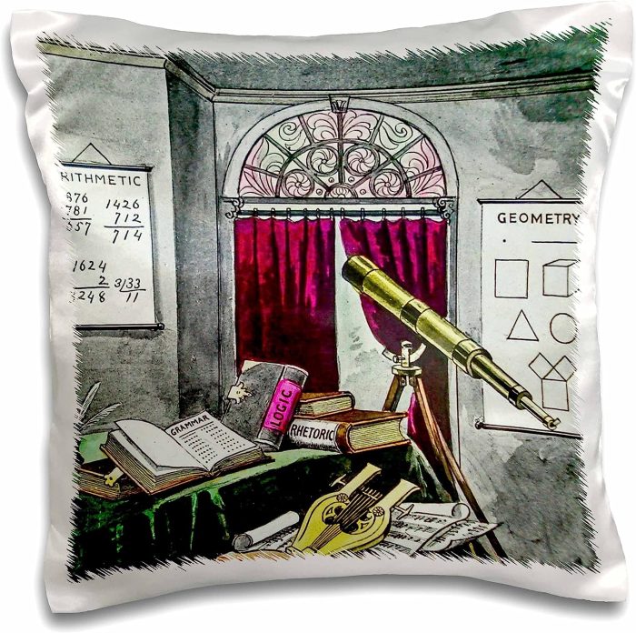 3dRose Vintage Magic Lantern Masonic Lodge Masonry Loigc and Math - Pillow Cases (pc_300260_1)