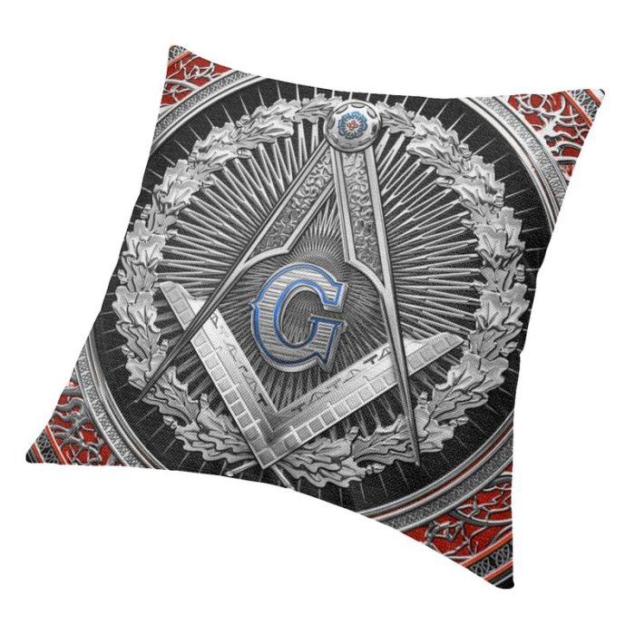 3rd Degree Mason Silver Jewel Pillow Case Decoration Luxury Masonic Freemason (3)