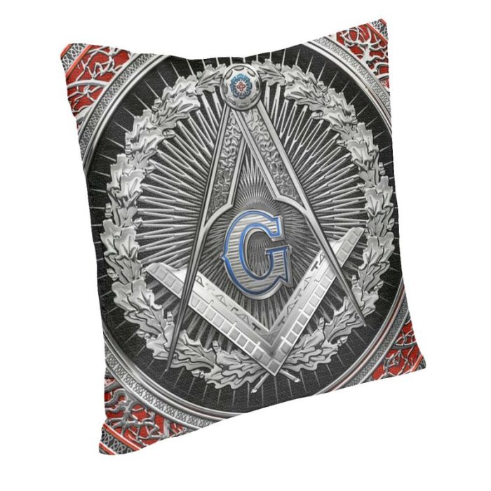 3rd Degree Mason Silver Jewel Pillow Case Decoration Luxury Masonic Freemason