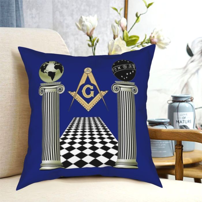 Boaz And Jachin Solomon's Temple Pillowcase Cushion Cover Decorations Masoni (4)