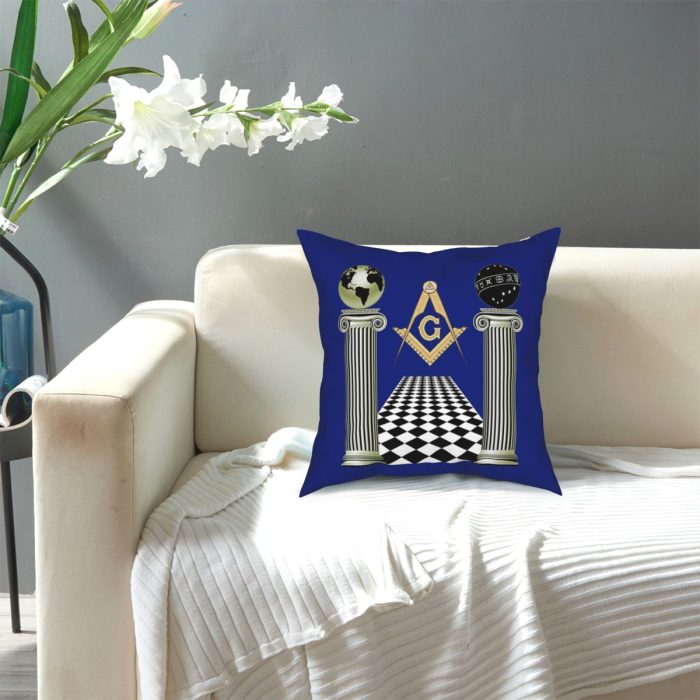 Boaz And Jachin Solomon's Temple Pillowcase Cushion Cover Decorations Masoni (5)