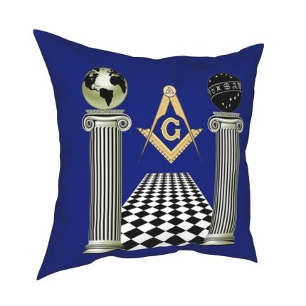 Boaz And Jachin Solomon's Temple Pillowcase Cushion Cover Decorations Masonic (1)