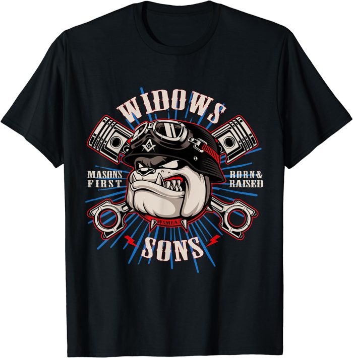 Bulldog Widows Sons Masonic T-Shirt (1)