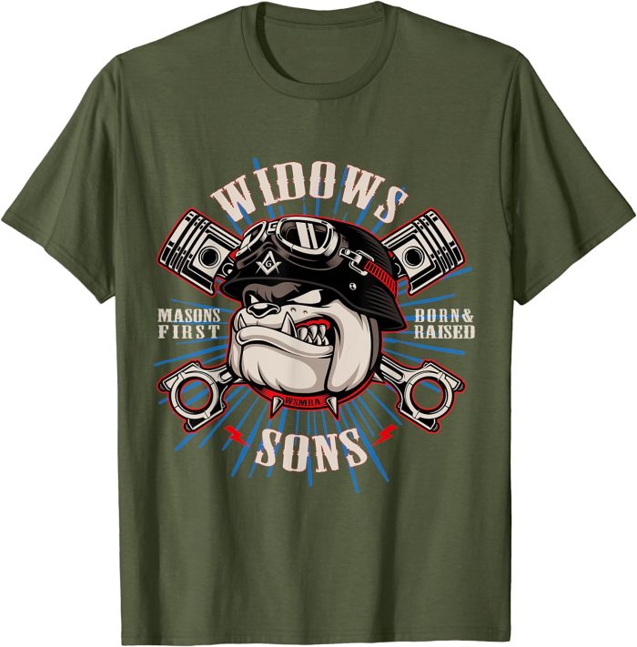 Bulldog Widows Sons Masonic T-Shirt (2)