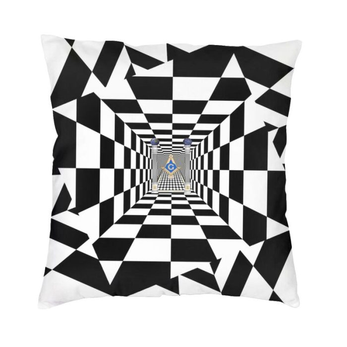 Cool Freemasonry Masonic Pillow Cover Decoration 3D Double Side Print Mason Cushion Cover for Sofa (1)