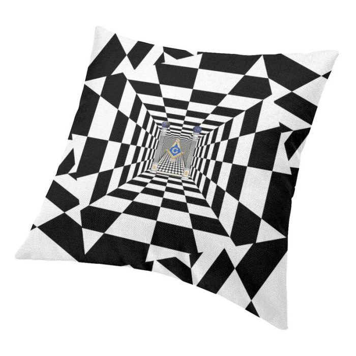 Cool Freemasonry Masonic Pillow Cover Decoration 3D Double Side Print Mason Cushion Cover for Sofa (3)