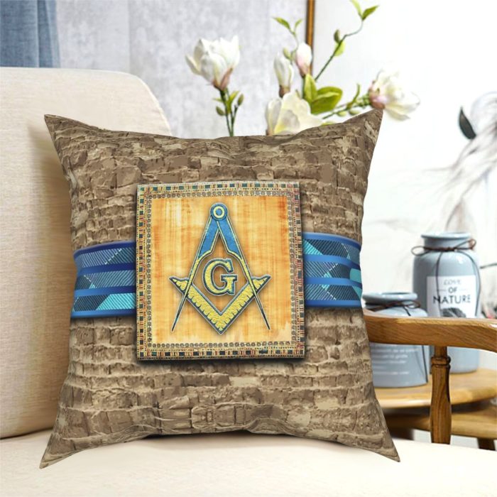 Egyptian Pyramid Square Compass Square Pillow Case Polyester Decorative Pillow Mas (4)