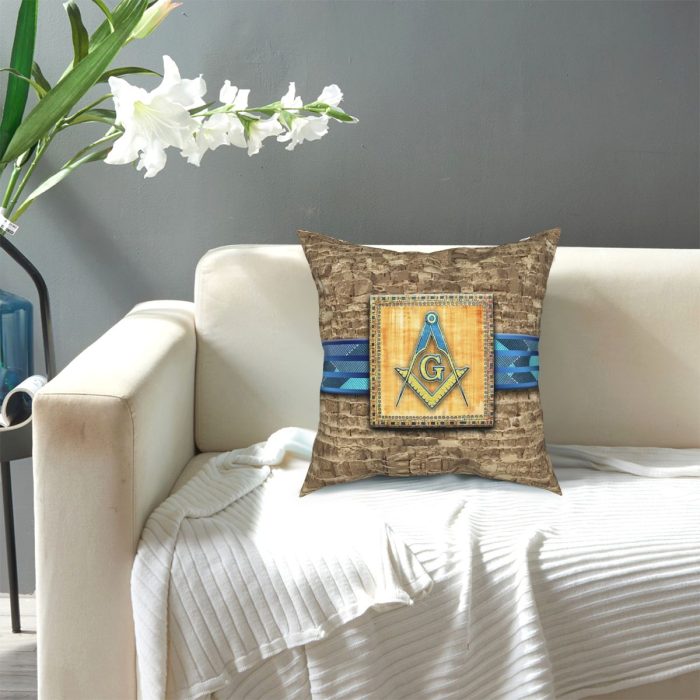 Egyptian Pyramid Square Compass Square Pillow Case Polyester Decorative Pillow Mas (5)