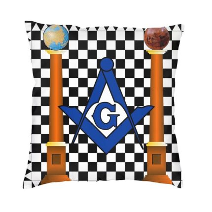 Fashion Masonic Square And Compass Throw Pillow Case Home Decor Freemasonry Fr (1)