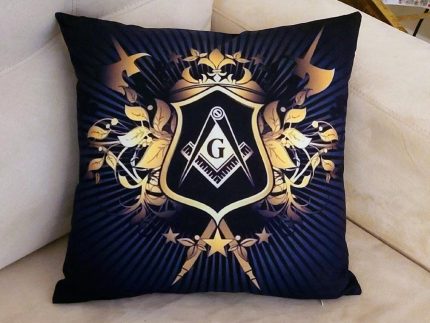 Freemason Luxury Throw Pillow Cover 16x16