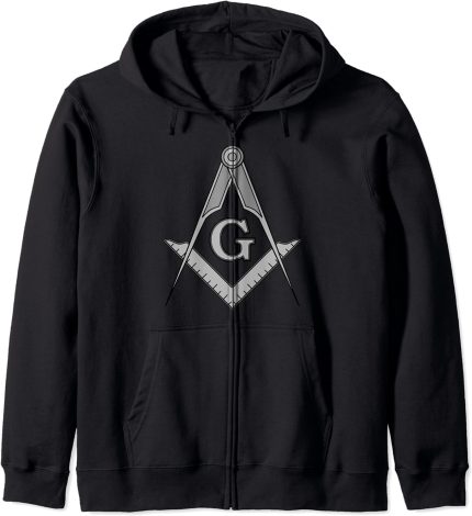 Freemason Masonic Square and Compasses Zip Hoodie (1)