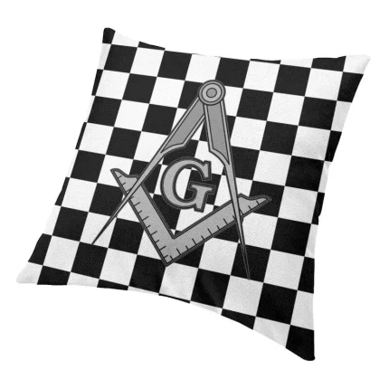 Freemason Square And Compass Masonic Cushion Cover Sofa Living Room Mason Square Pillow Case 40x40