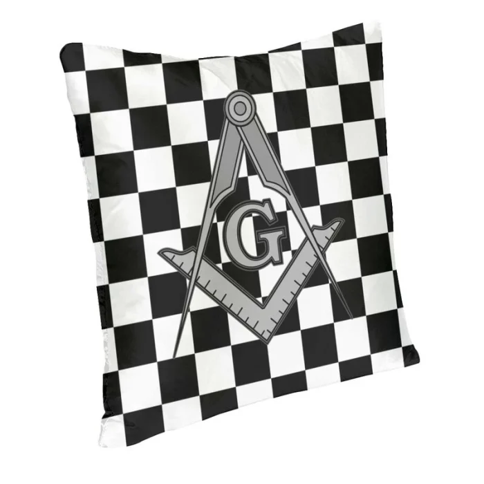 Freemason Square And Compass Masonic Cushion Cover Sofa Living Room Mason Square Pillow Case 40x40 (1)