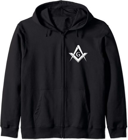 Freemason Symbol Great Architect G Masonic Square Compass Zip Hoodie (1)