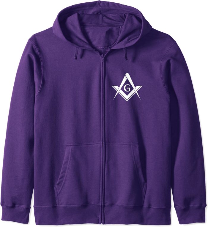 Freemason Symbol Great Architect G Masonic Square Compass Zip Hoodie (2)