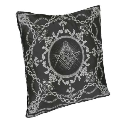 Freemasonry Baroque Art Cushion Cover 45x45 Home Decor Print Masonic Mason Throw Pillow For Living