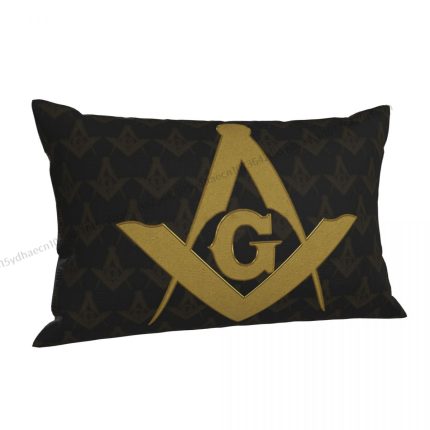 Freemasonry Hug Pillowcase Freemason Compass Masonic Backpack Cojines Garden Printed Car P (5)