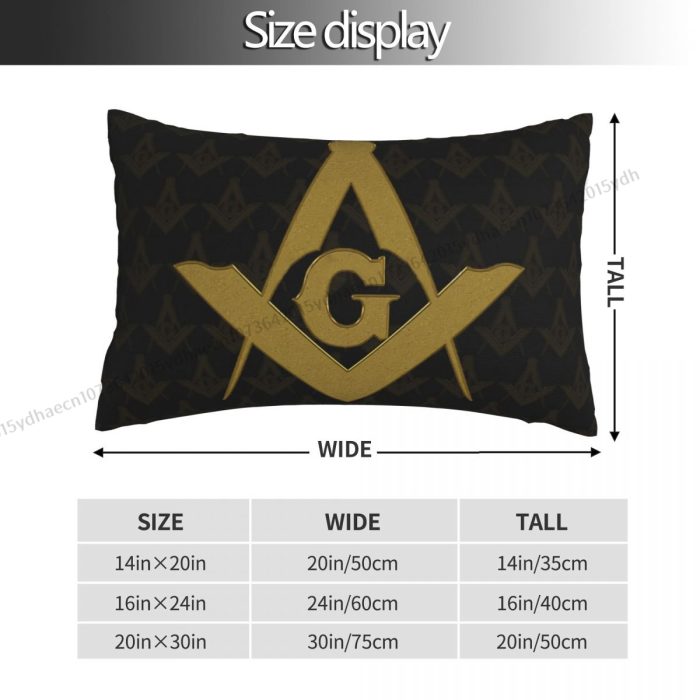 Freemasonry Hug Pillowcase Freemason Compass Masonic Backpack Cojines Garden Printed Car Pillow Cove (1)