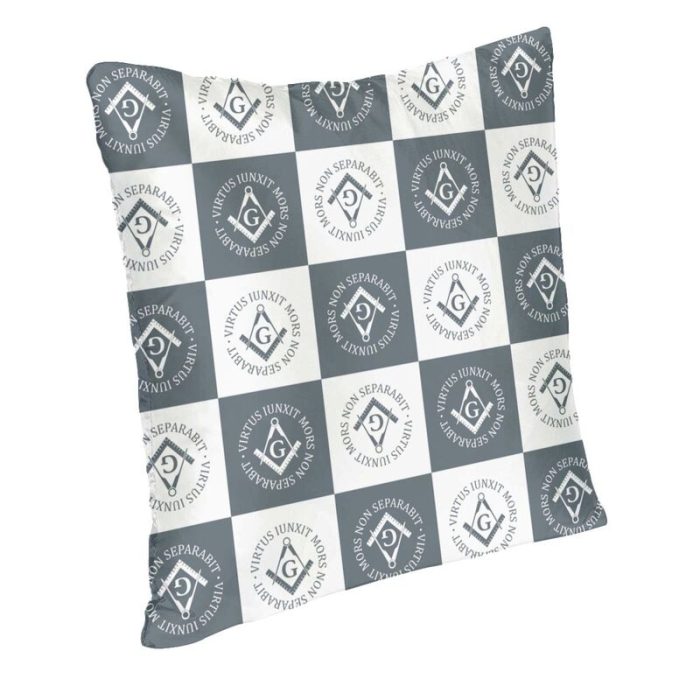 Freemasonry Sign Cushion Cover Double-sided Printing Masonic Floor Pillow Case for