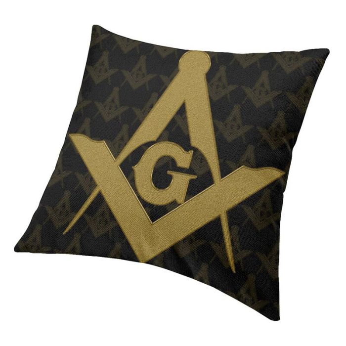 Freemasonry Symbol Pillow Case 40x40cm Decor Home Masonic Nordic Cushion Cover S (3)