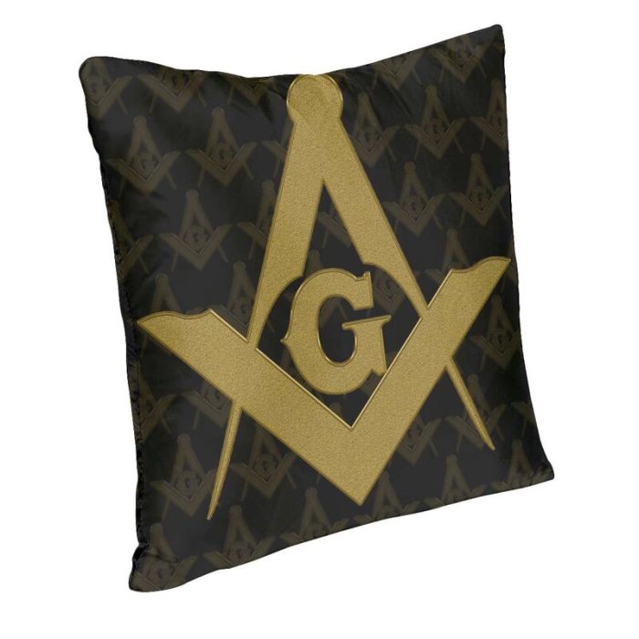 Freemasonry Symbol Pillow Case 40x40cm Decor Home Masonic Nordic Cushion Cover S