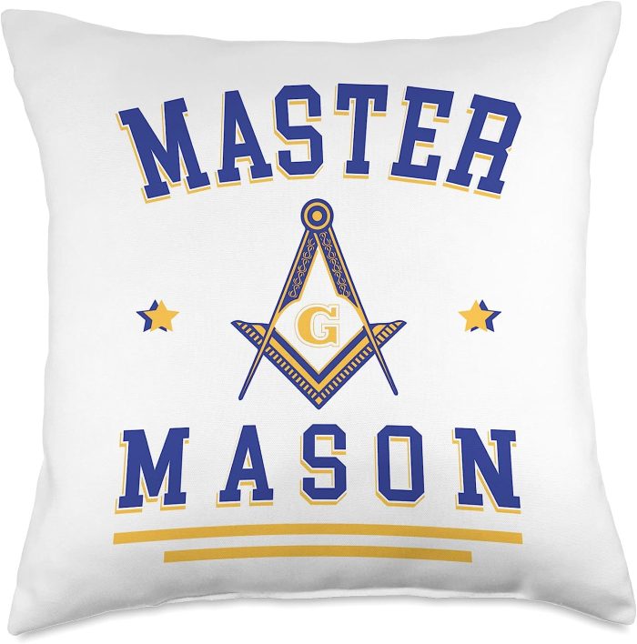 Greats Mason Store Greats Master Mason Degree Father's Day Gift Throw Pillow, 18x18, Multicolor (2)