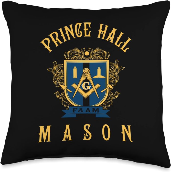 Greats Mason Store Greats Prince Hall Masons Father's Day Gift Throw Pillow, 16x16, Multicolor (1)