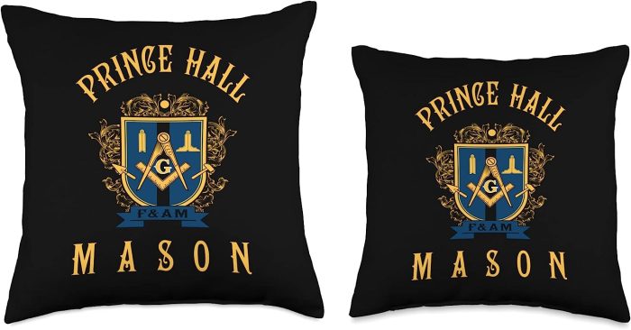 Greats Mason Store Greats Prince Hall Masons Father's Day Gift Throw Pillow, 16x16, Multicolor (2)