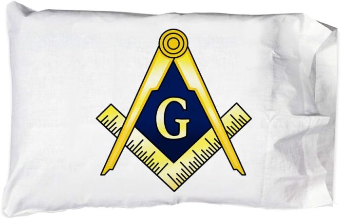 Hat Shark Pillow Case Single Pillowcase - Mason Masons Masonic Live Better Logo Symbols