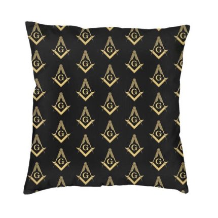 MASTER MASON BLUE LODGE PILLOWCASE - SQUARE & COMPASS G DECORATION (1)