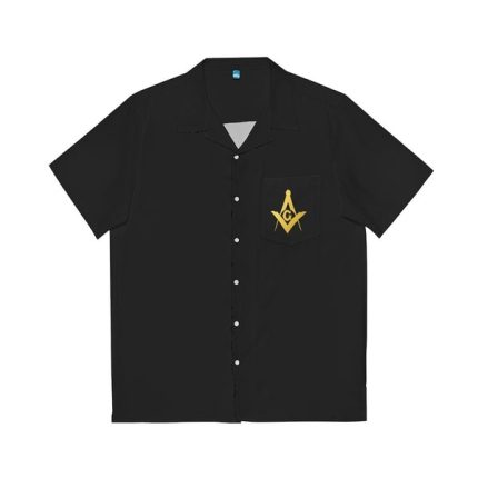 MASTER MASON BLUE LODGE T-SHIRT - BLACK WITH GOLD EMBROIDERY (1)