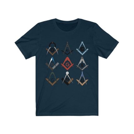 MASTER MASON BLUE LODGE T-SHIRT - SQUARE & COMPASS G 4 COLORS (6)