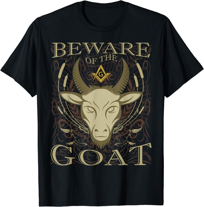 Masonic Beware Of The Goat Funny Freemason T-Shirt (1)