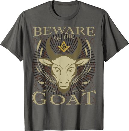 Masonic Beware Of The Goat Funny Freemason T-Shirt (2)