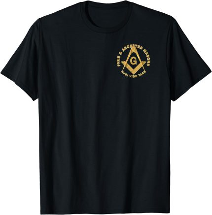 Masonic F & AM Masons Square & Compass Freemason T-Shirt (1)